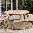 The Circle Round Outdoor Picnic Table with Integrated Benches by Wünder | Casa Design Group