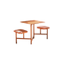 The Duo Outdoor Picnic Table with Integrated Seating for Two by Wünder | Casa Design Group