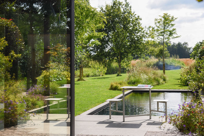 The Duo Outdoor Picnic Table with Integrated Seating for Two by Wünder | Casa Design Group