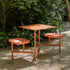 The Duo Outdoor Picnic Table with Integrated Seating for Two by Wünder | Casa Design Group