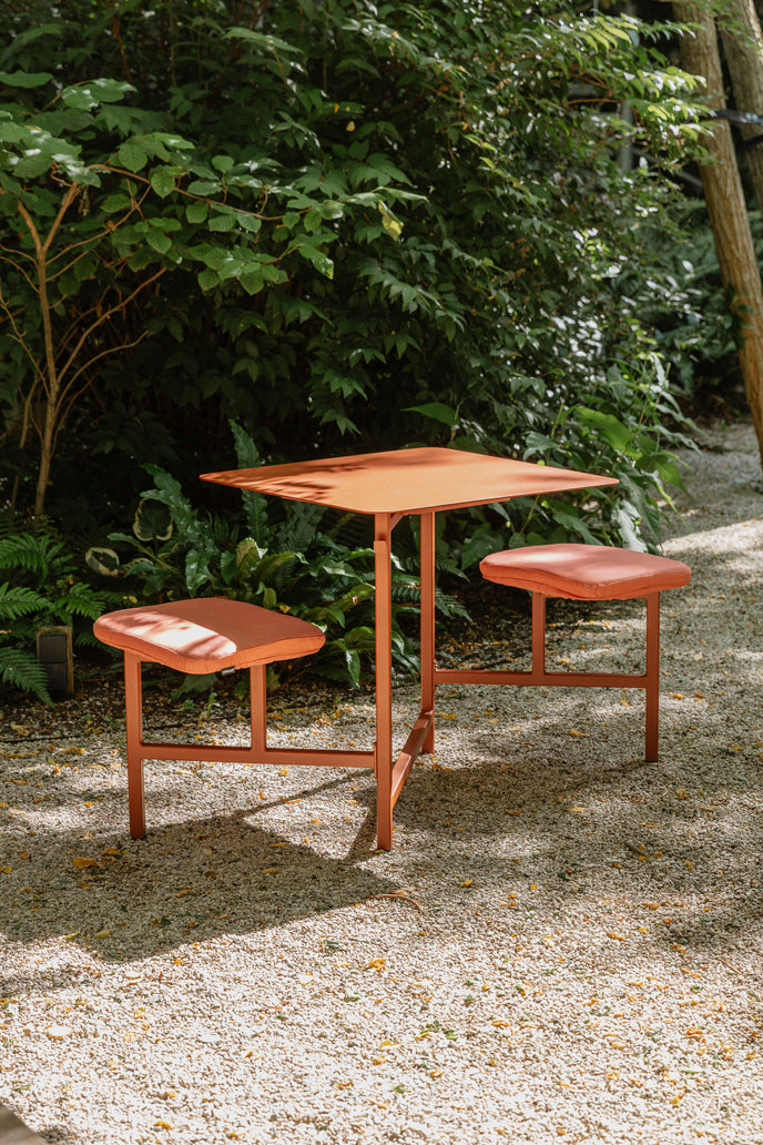 The Duo Outdoor Picnic Table with Integrated Seating for Two by Wünder | Casa Design Group