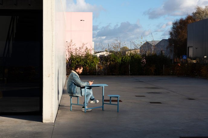 The Duo Outdoor Picnic Table with Integrated Seating for Two by Wünder | Casa Design Group