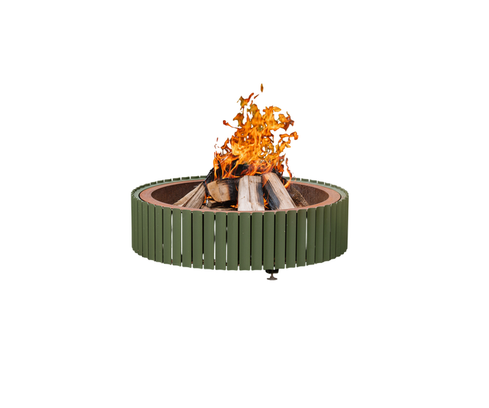 The Ring Outdoor Fire Bowl in Corten Steel by Wünder | Casa Design Group