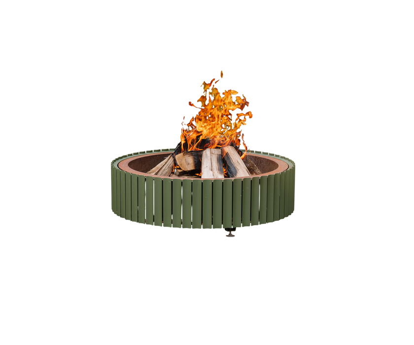 The Ring Outdoor Fire Bowl in Corten Steel by Wünder | Casa Design Group