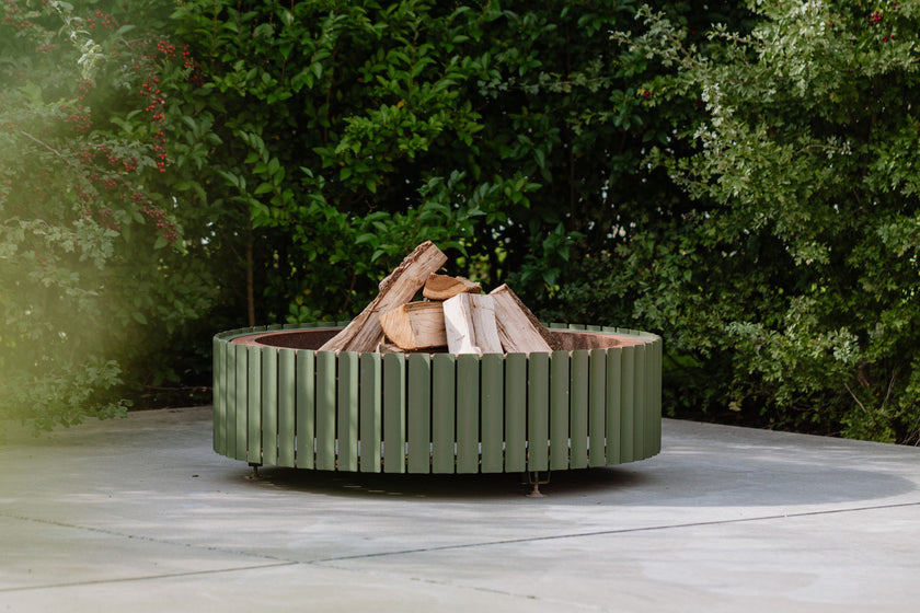 The Ring Outdoor Fire Bowl in Corten Steel by Wünder | Casa Design Group