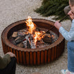 The Ring Outdoor Fire Bowl in Corten Steel by Wünder | Casa Design Group
