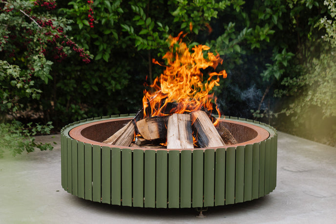 The Ring Outdoor Fire Bowl in Corten Steel by Wünder | Casa Design Group