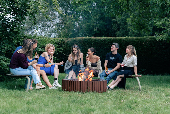 The Ring Outdoor Fire Bowl in Corten Steel by Wünder | Casa Design Group