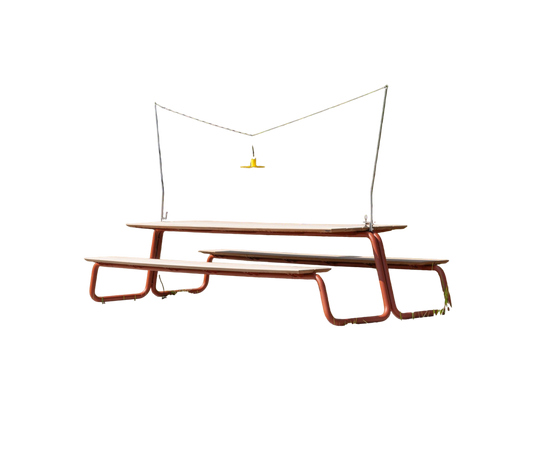 The Table Outdoor Picnic Table with Integrated Benches by Wünder | Casa Design Group