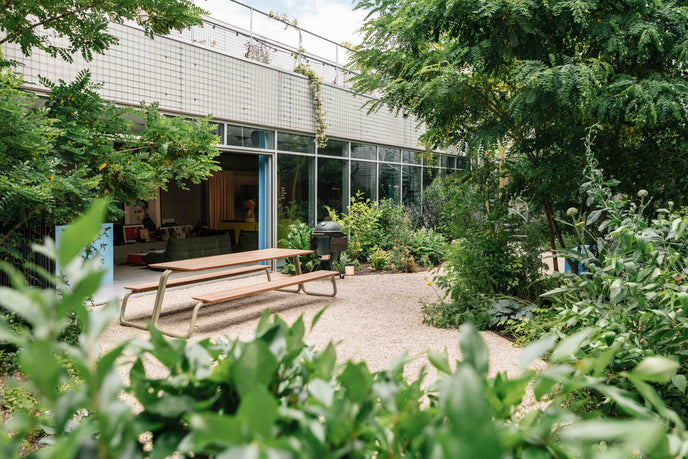 The Table Outdoor Picnic Table with Integrated Benches by Wünder | Casa Design Group