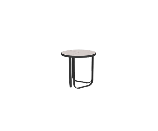Contemporary Thea 008 Side Table by Roda with Stoneware Top and Durable Aluminium Frame | Casa Design Group