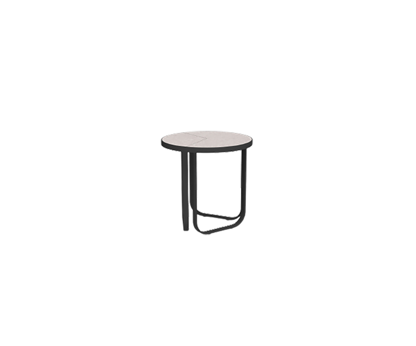 Contemporary Thea 008 Side Table by Roda with Stoneware Top and Durable Aluminium Frame | Casa Design Group