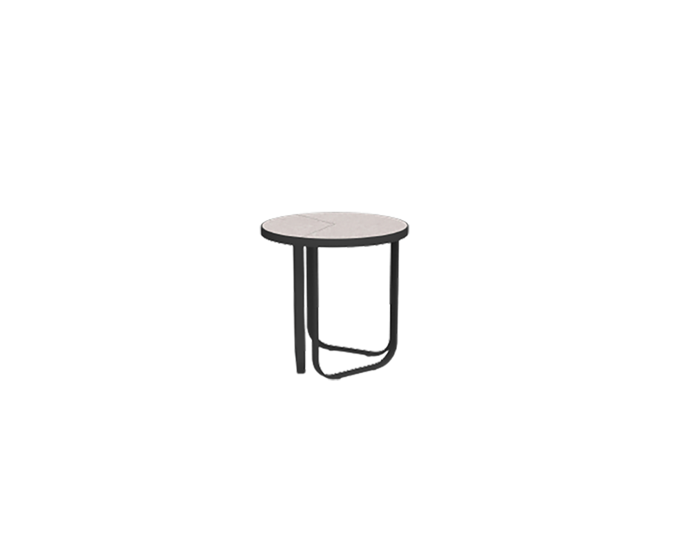 Contemporary Thea 008 Side Table by Roda with Stoneware Top and Durable Aluminium Frame | Casa Design Group