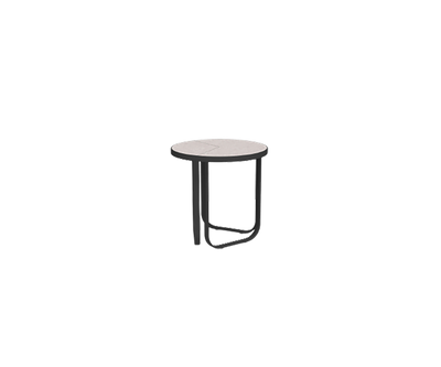 Contemporary Thea 008 Side Table by Roda with Stoneware Top and Durable Aluminium Frame | Casa Design Group