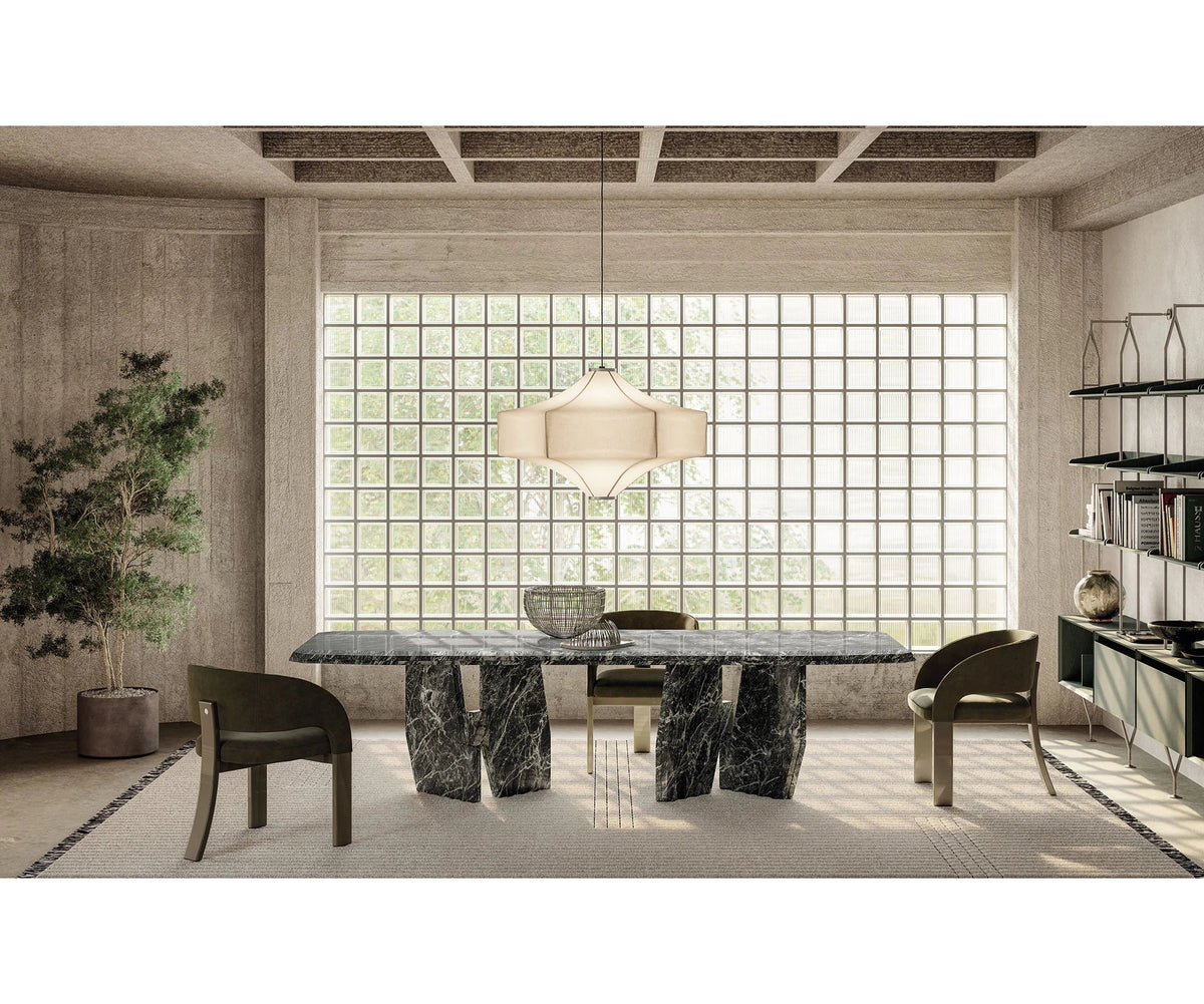 Frigerio Theo Rug with hand-tufted texture and refined geometric detailing for luxury interiors Casa Design Group