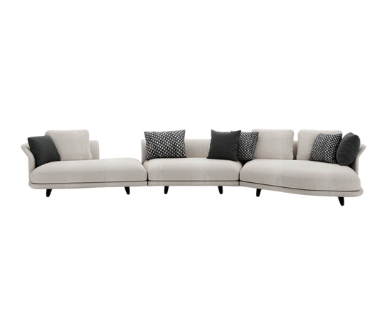 Theodore Contemporary Modular Sofa with Sculptural Upholstered Seating by CPRN Homood | Casa Design Group