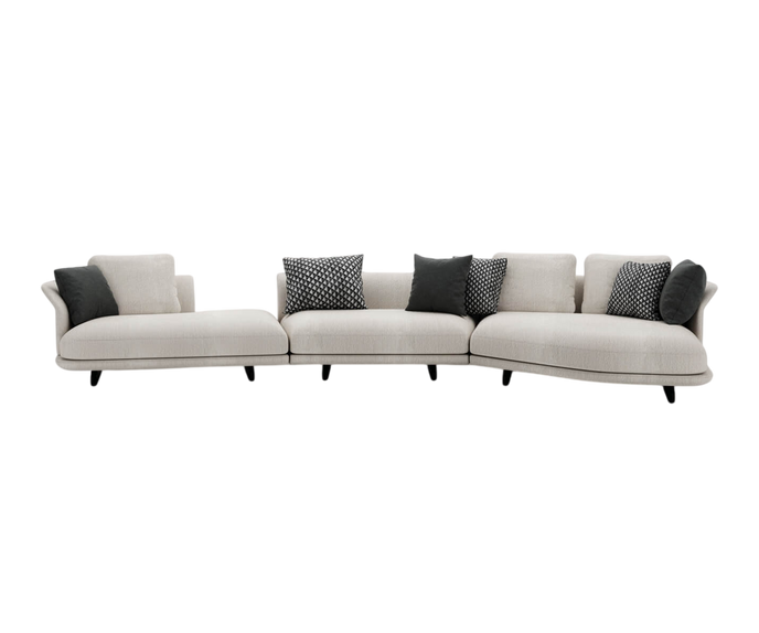 Theodore Contemporary Modular Sofa with Sculptural Upholstered Seating by CPRN Homood | Casa Design Group