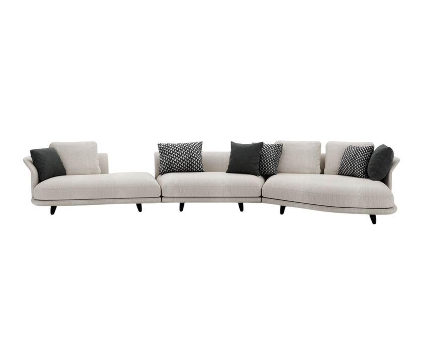 Theodore Contemporary Modular Sofa with Sculptural Upholstered Seating by CPRN Homood | Casa Design Group