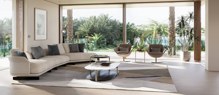 Theodore Contemporary Modular Sofa with Sculptural Upholstered Seating by CPRN Homood | Casa Design Group