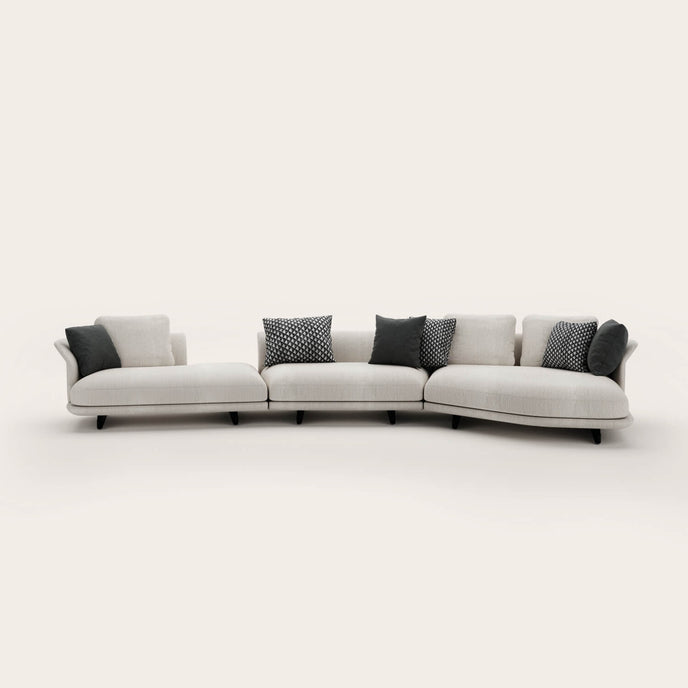 Theodore Contemporary Modular Sofa with Sculptural Upholstered Seating by CPRN Homood | Casa Design Group