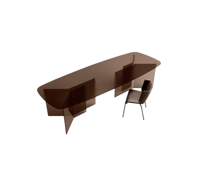 Thrim Glass Dining Table by Massimo Castagna for Tonelli Design | Casa Design Group