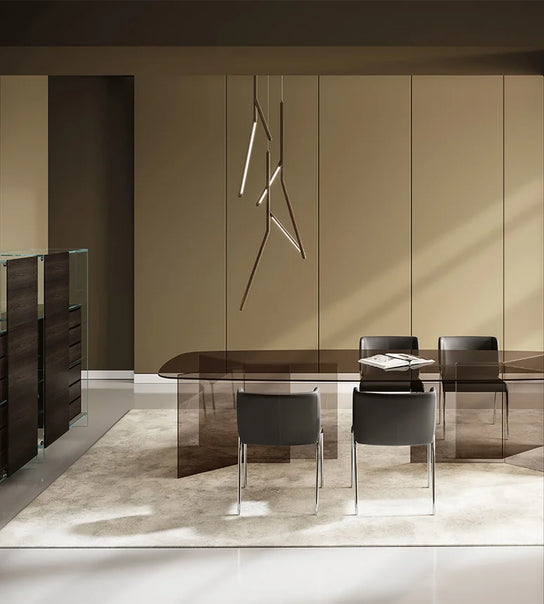 Thrim Glass Dining Table by Massimo Castagna for Tonelli Design | Casa Design Group