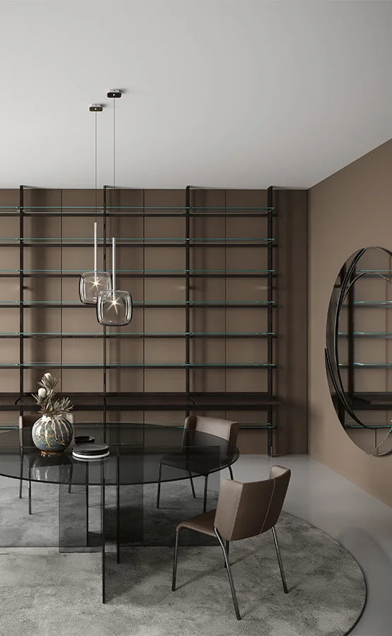 Thrim Glass Dining Table by Massimo Castagna for Tonelli Design | Casa Design Group