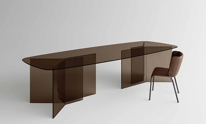 Thrim Glass Dining Table by Massimo Castagna for Tonelli Design | Casa Design Group