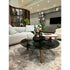 Tillow 110 floor sample coffee table by Porada with Canaletta walnut base and smoked glass top | Casa Design Group