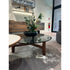 Tillow 110 floor sample coffee table by Porada with Canaletta walnut base and smoked glass top | Casa Design Group