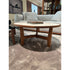 Tillow floor sample coffee table by Porada with Canaletta walnut base and Cuoietto leather top | Casa Design Group