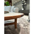 Tillow floor sample coffee table by Porada with Canaletta walnut base and Cuoietto leather top | Casa Design Group