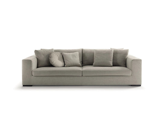 Oreste Sofa by Frigerio with clean lines, goose down cushions, and Wengé wood feet for timeless contemporary comfort | Casa Design Group