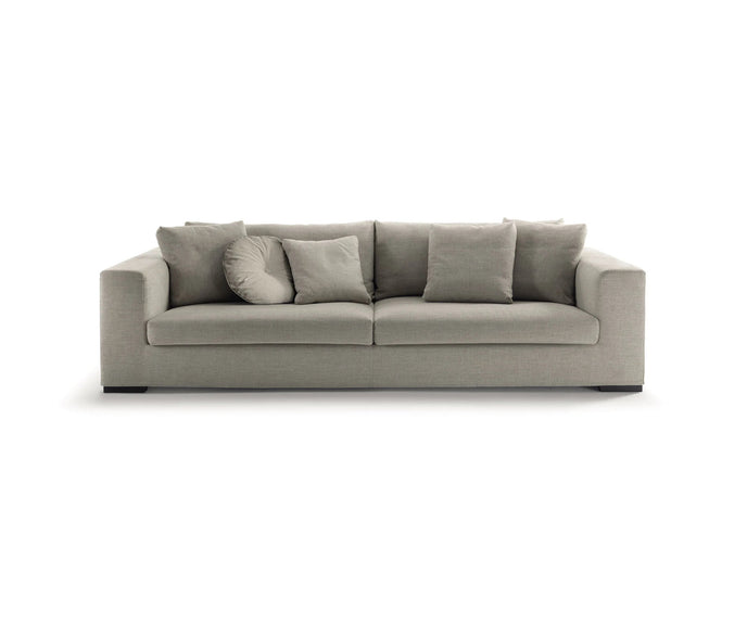 Oreste Sofa by Frigerio with clean lines, goose down cushions, and Wengé wood feet for timeless contemporary comfort | Casa Design Group