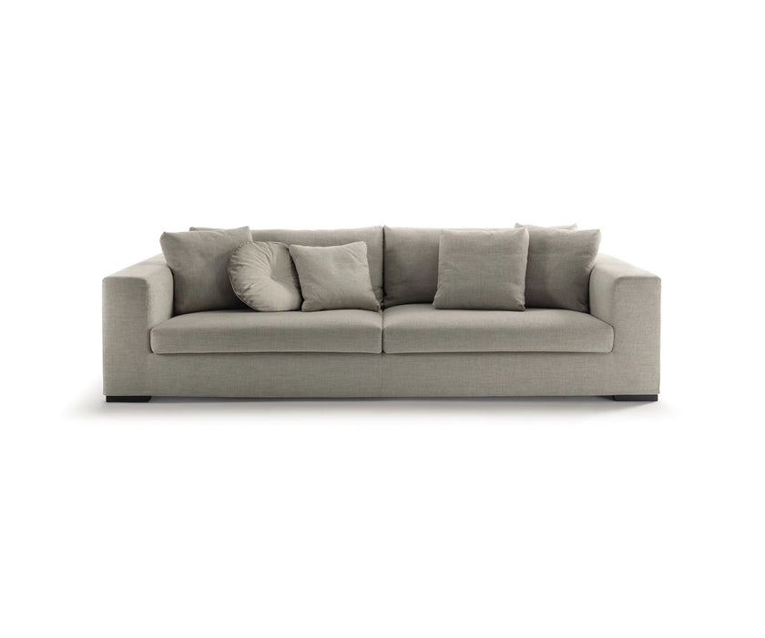 Oreste Sofa by Frigerio with clean lines, goose down cushions, and Wengé wood feet for timeless contemporary comfort | Casa Design Group