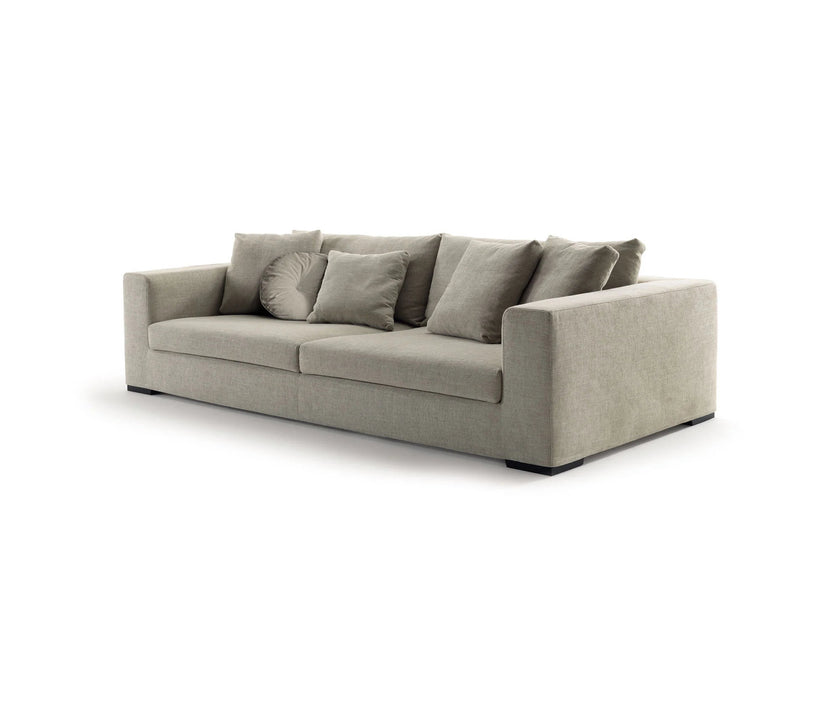 Oreste Sofa by Frigerio with clean lines, goose down cushions, and Wengé wood feet for timeless contemporary comfort | Casa Design Group