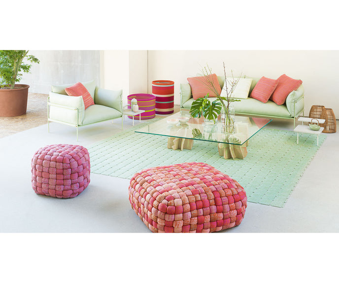 High-end Tobit Outdoor Pouf by Paola Lenti for Outdoor Comfort Casa Design Group