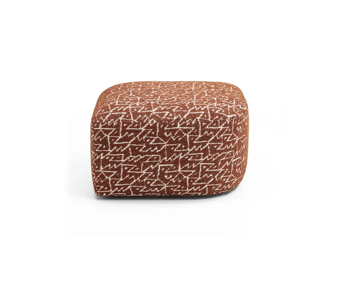 Frigerio Tom Pouf with sculptural design and premium upholstery for contemporary interiors Casa Design Group
