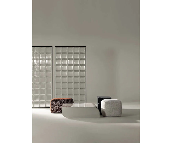 Frigerio Tom Pouf with sculptural design and premium upholstery for contemporary interiors Casa Design Group
