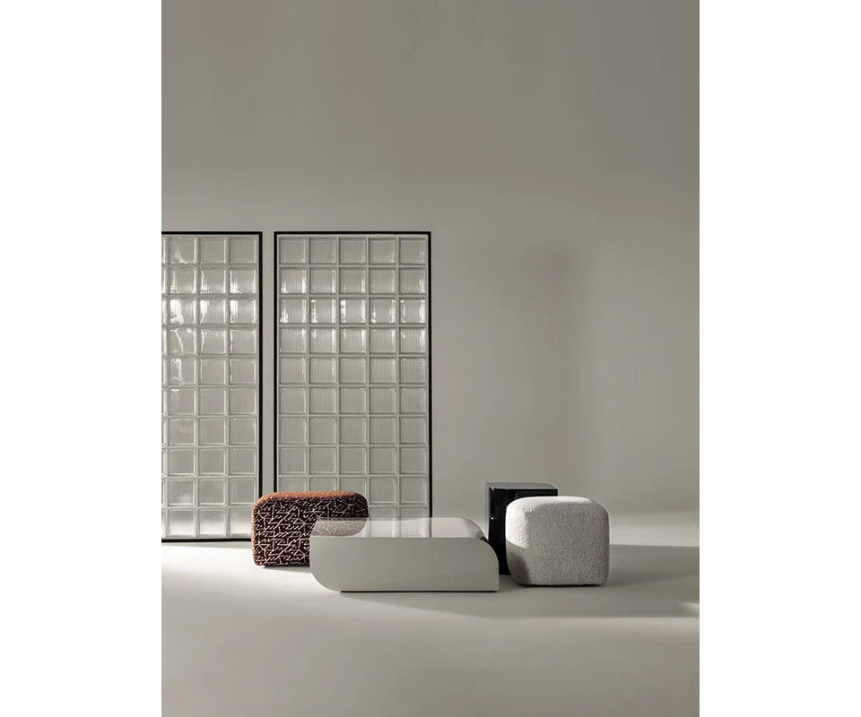 Frigerio Tom Pouf with sculptural design and premium upholstery for contemporary interiors Casa Design Group