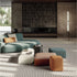 Frigerio Tom Pouf with sculptural design and premium upholstery for contemporary interiors Casa Design Group