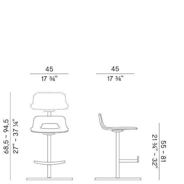 High End Torso Stool by Potocco Casa Design Group