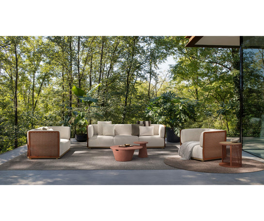 Modern Totem Outdoor Coffee Table with Cylindrical Base Casa Design Group