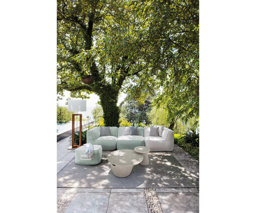 Modern Totem Outdoor Coffee Table with Cylindrical Base Casa Design Group