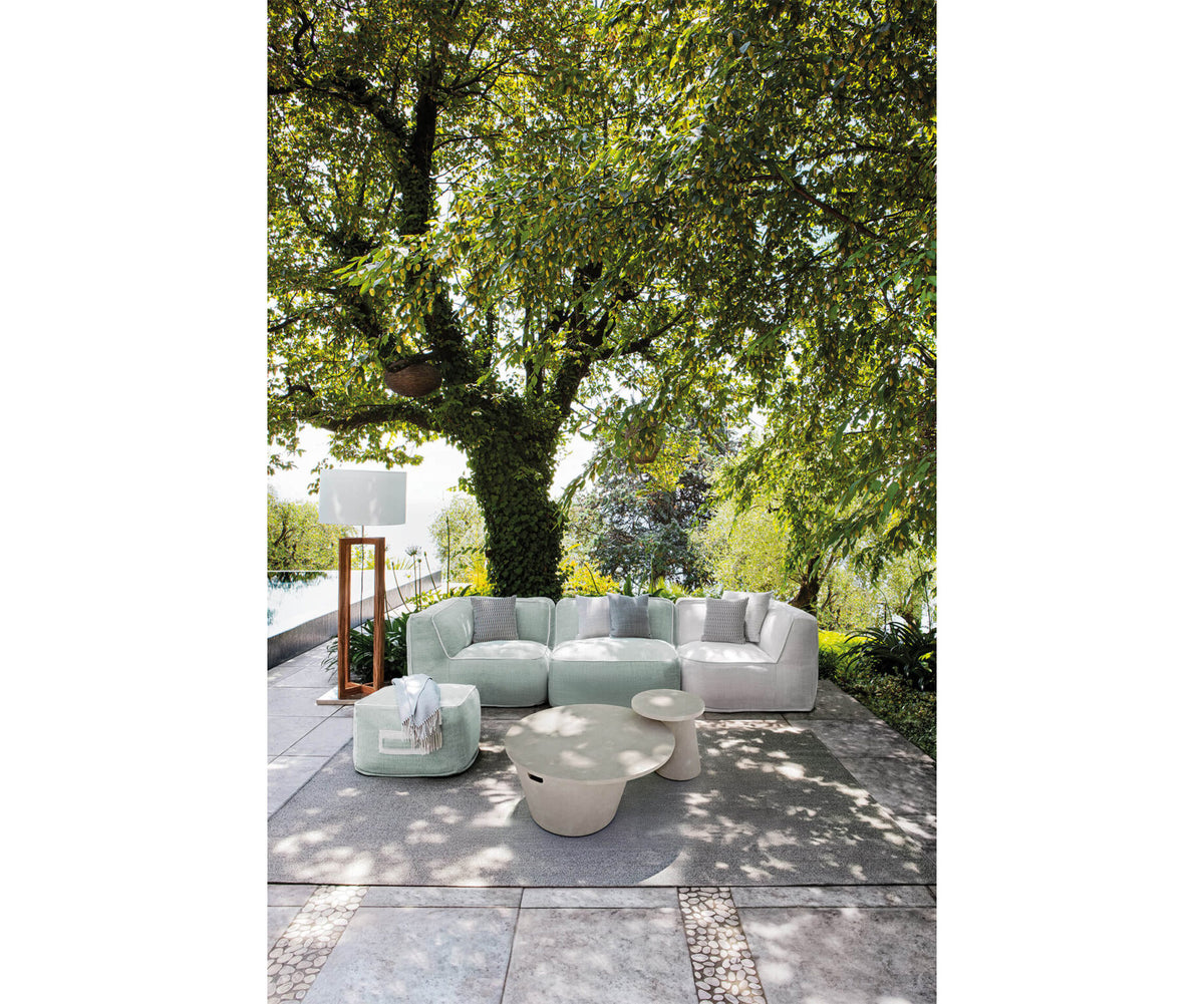 Modern Totem Outdoor Coffee Table with Cylindrical Base Casa Design Group