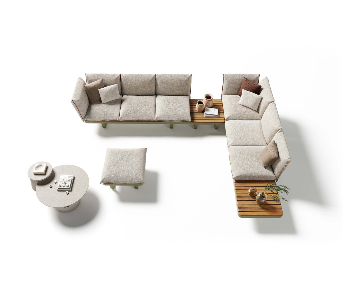 Modern Totem Outdoor Coffee Table with Cylindrical Base Casa Design Group
