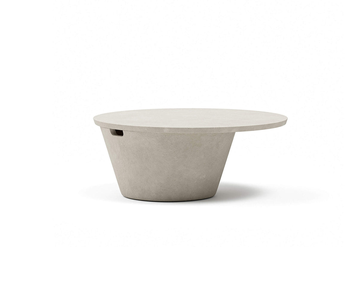 Modern Totem Outdoor Coffee Table with Cylindrical Base Casa Design Group