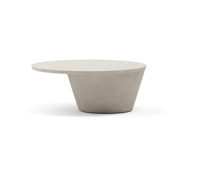 Modern Totem Outdoor Coffee Table with Cylindrical Base Casa Design Group