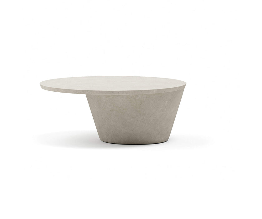 Modern Totem Outdoor Coffee Table with Cylindrical Base Casa Design Group