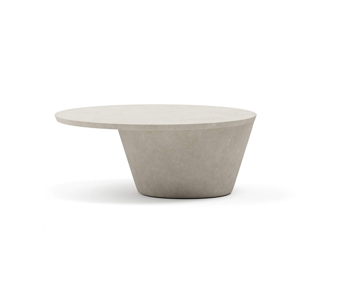Modern Totem Outdoor Coffee Table with Cylindrical Base Casa Design Group